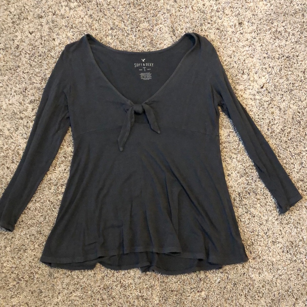 Gray American eagle long sleeve